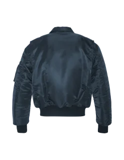 Bomber CWU 90's bleu marine en nylon recyclé, coupe oversize - MARINE