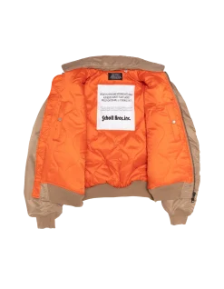 Bomber CWU 90's désert en nylon recyclé, coupe oversize - DÉSERT