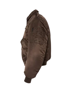 Bomber CWU 90's marron foncé en nylon recyclé, coupe oversize - MARRON FONCÉ