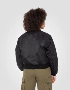Bomber CWU 90's noir en nylon recyclé, coupe oversize - NOIR