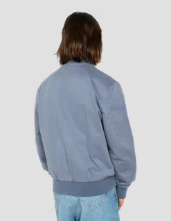 Bomber MA-1 bleu lac, coton lavé - BLEU LAC