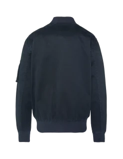 Bomber MA-1 bleu marine, coton lavé - MARINE