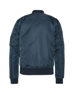 Bomber MA-1 bleu marine en nylon recyclé, coupe ajustée - MARINE