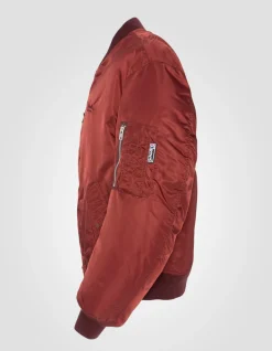 Bomber MA-1 lavé cordovan en nylon recyclé, coupe confort, grande taille - CORDOVAN