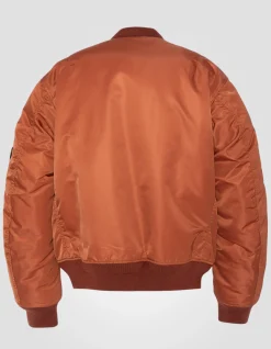 Bomber MA-1 lavé cuivre en nylon recyclé, coupe confort, grande taille - CUIVRE