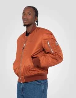 Bomber MA-1 lavé cuivre en nylon recyclé, coupe confort - CUIVRE