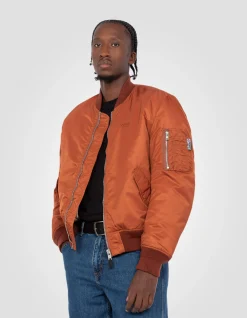 Bomber MA-1 lavé cuivre en nylon recyclé, coupe confort - CUIVRE