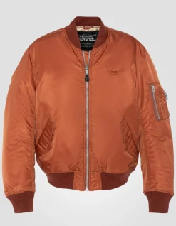 Bomber MA-1 lavé cuivre en nylon recyclé, coupe confort - CUIVRE