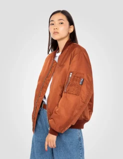 Bomber MA-1 lavé cuivre en nylon recyclé, coupe confort - CUIVRE
