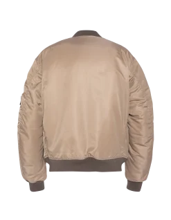 Bomber MA-1 lavé désert en nylon recyclé, coupe confort, grande taille - DÉSERT