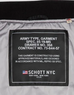 Bomber MA-1 lavé noir en nylon recyclé, coupe confort, grande taille - NOIR