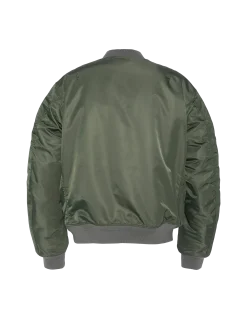 Bomber MA-1 lavé vert en nylon recyclé, coupe confort - VERT US