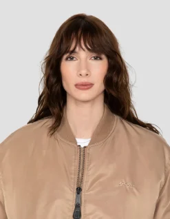 Bomber MA-1 90's désert en nylon recyclé, coupe oversize - DÉSERT