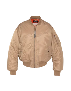 Bomber MA-1 90's désert en nylon recyclé, coupe oversize, grande taille - DÉSERT