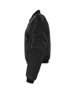 Bomber MA-1 90's noir en nylon recyclé, coupe courte et confort - NOIR