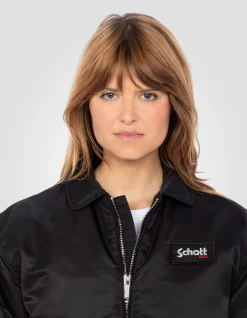 Bomber pilote CWU noir en nylon recyclé, coupe confort - NOIR