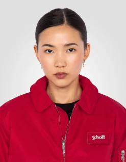 Bomber pilote CWU rouge en nylon recyclé, coupe confort - ROUGE