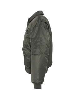 Bomber pilote CWU sage kaki en nylon recyclé, coupe confort, grande taille - SAGE KAKI