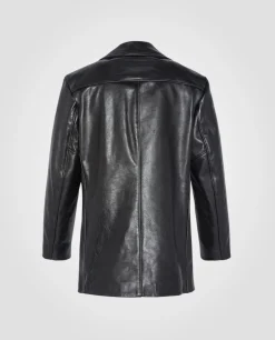 Caban noir mythique USA, cuir de vachette - NOIR