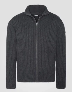 Cardigan zippé anthracite recyclé - ANTHRACITE