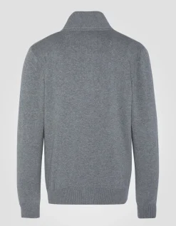 Cardigan zippé gris chiné - GRIS CHINÉ