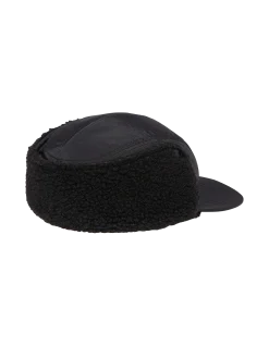 Casquette chapka noire doublée sherpa - NOIR