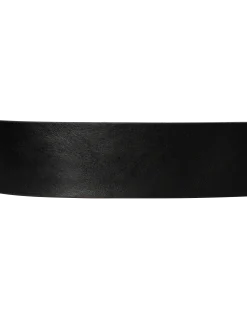Ceinture noire, cuir de vachette - NOIR