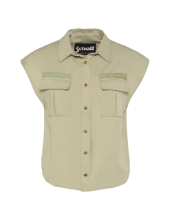 Chemise army légère sage kaki sans manche - SAGE KAKI