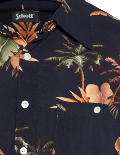 Chemise hawaïenne bleu marine - MARINE