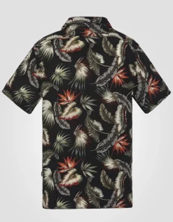 Chemise Hawaïenne noire - NOIR TROPICAL