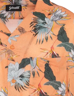 Chemise Hawaïenne orange - ORANGE PARADIS