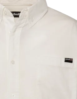 Chemise manches longues blanche avec poche plaquée - BLANC