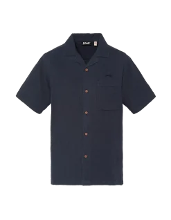 Chemisette bleu marine en gaze de coton - MARINE