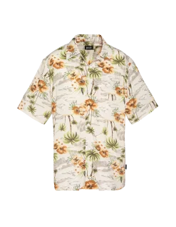 Chemisette légère hawaïenne beige - BEIGE