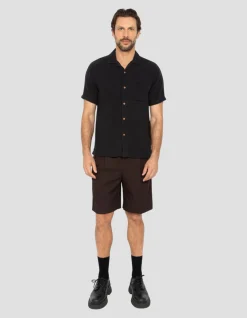 Chemisette noire en gaze de coton - NOIR