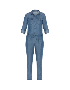 Combinaison casual indigo en tencel - INDIGO