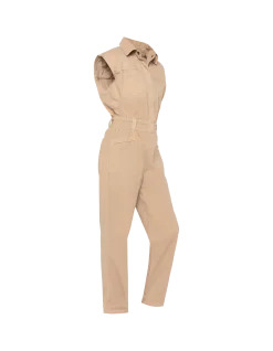 Combinaison saharienne beige sans manches - BEIGE