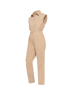Combinaison saharienne beige sans manches - BEIGE