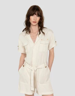 Combishort army légère blanc cassé - BLANC CASSÉ