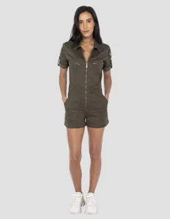 Combishort légère et badgée kaki - KAKI