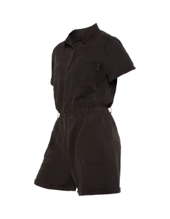Combishort manches courtes légère noire en Tencel - NOIR