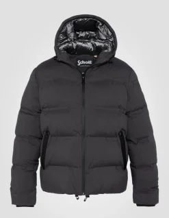 Doudoune anthracite à capuche sans couture, tissu mat - ANTHRACITE