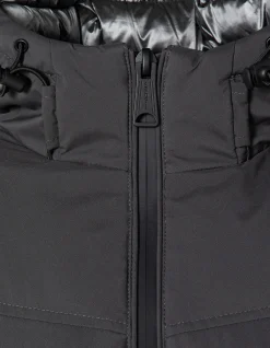 Doudoune anthracite à capuche sans couture, tissu mat - ANTHRACITE