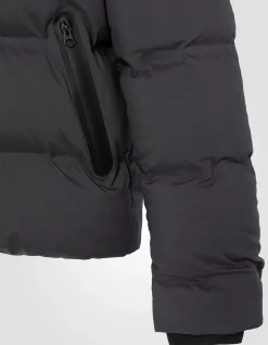 Doudoune anthracite à capuche sans couture, tissu mat - ANTHRACITE