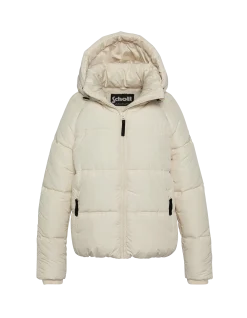 Doudoune blance cassé avec col en fausse fourrure amovible - BLANC CASSÉ