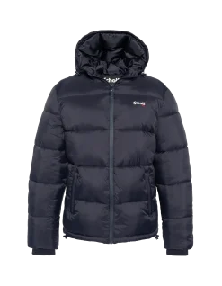 Doudoune bleu marine avec col en fausse fourrure amovible - MARINE