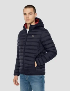 Doudoune à capuche bleu marine ultra légère - MARINE