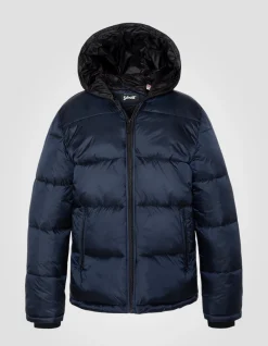 Doudoune à capuche enfant bleu marine - MARINE