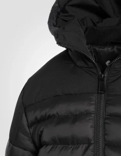 Doudoune noire à capuche - NOIR