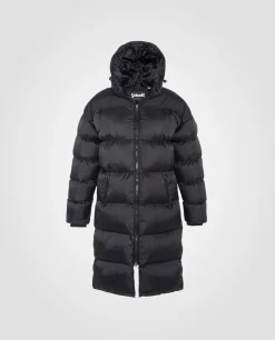 Doudoune noire extra longue à capuche - NOIR